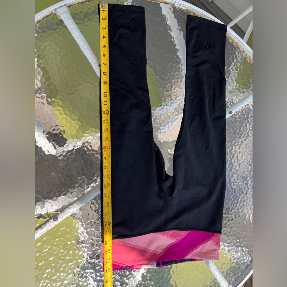Women’s Lululemon Run: Sun Sprinter Crop Leggings Pink/Purple Size 6 - Picture 4 of 7